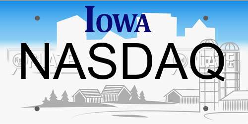 NASDAQ Iowa License Plate