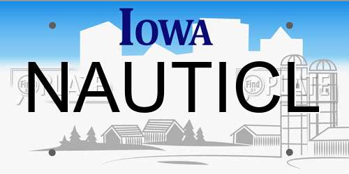 NAUTICL Iowa License Plate