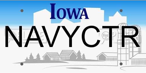 NAVYCTR Iowa License Plate