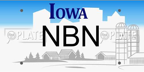 NBN Iowa License Plate