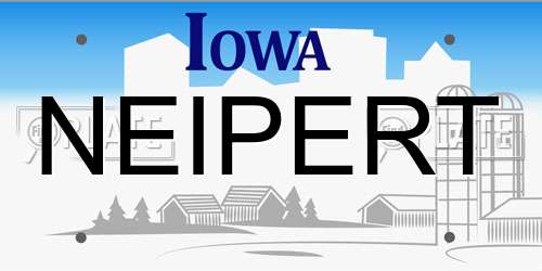 NEIPERT Iowa License Plate