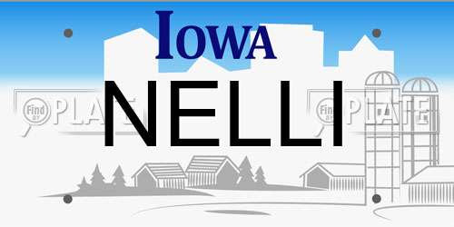 NELLI Iowa License Plate