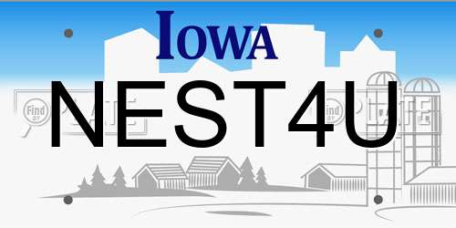 NEST4U Iowa License Plate