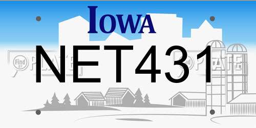NET431 Iowa License Plate