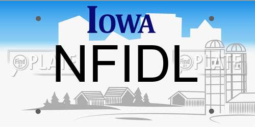 NFIDL Iowa License Plate