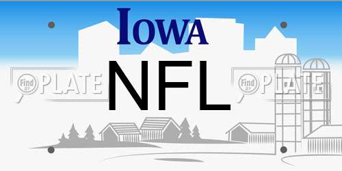 NFL Iowa License Plate