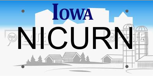 NICURN Iowa License Plate