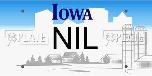 NIL Iowa License Plate