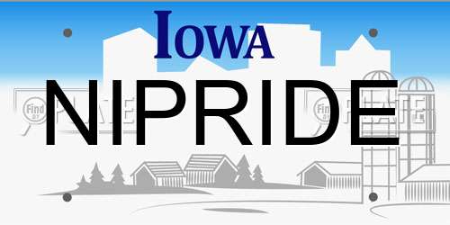 NIPRIDE Iowa License Plate
