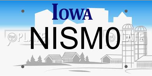 NISM0 Iowa License Plate