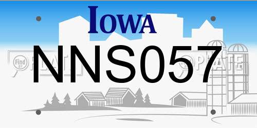 NNS057 Iowa License Plate