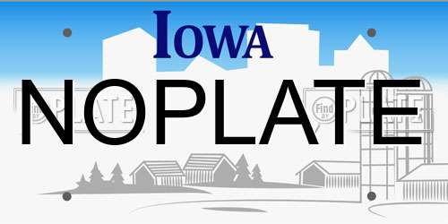 NOPLATE Iowa License Plate