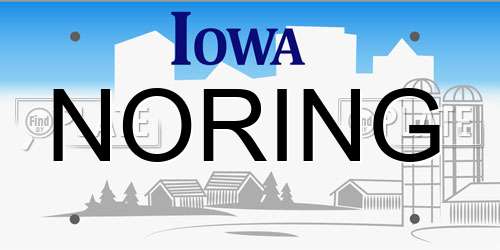 NORING Iowa License Plate