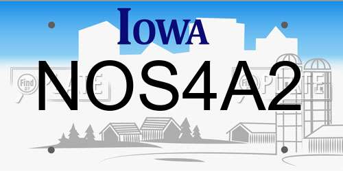 NOS4A2 Iowa License Plate