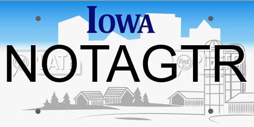 NOTAGTR Iowa License Plate