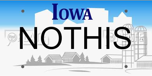 NOTHIS Iowa License Plate