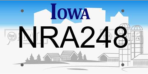NRA248 Iowa License Plate