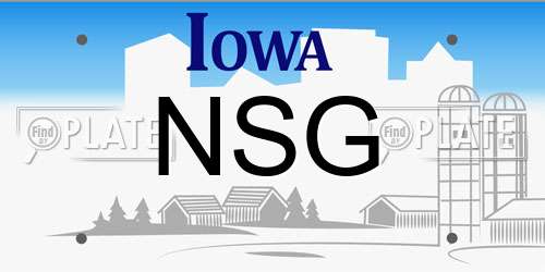 NSG Iowa License Plate