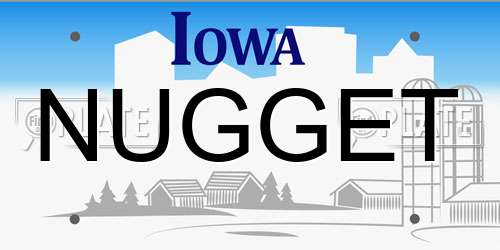 NUGGET Iowa License Plate