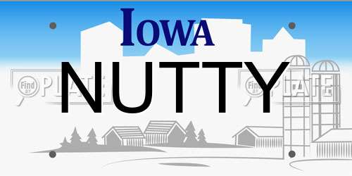 NUTTY Iowa License Plate