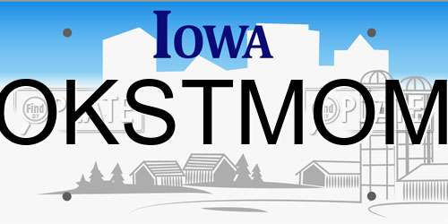 OKSTMOM Iowa License Plate