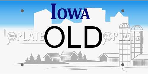 OLD Iowa License Plate