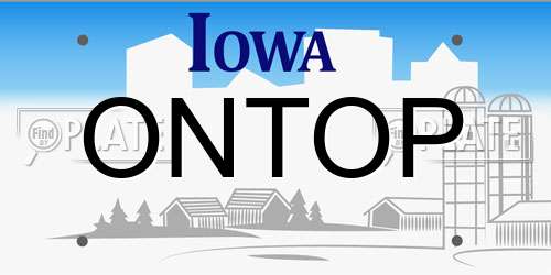 ONTOP Iowa License Plate