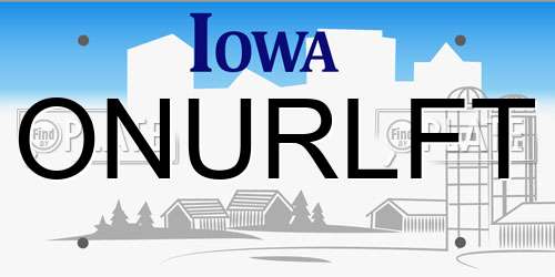 ONURLFT Iowa License Plate