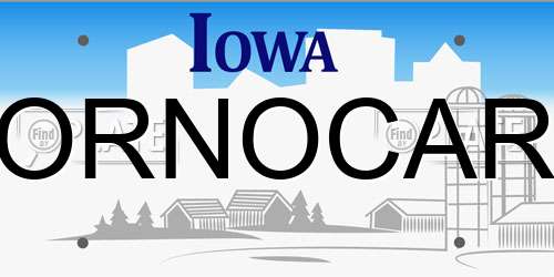 ORNOCAR Iowa License Plate