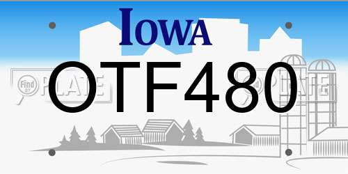 OTF480 license plate in IA state