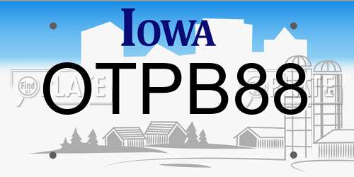 OTPB88 Iowa License Plate