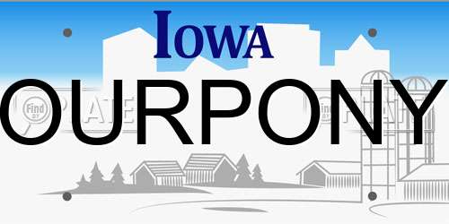 OURPONY Iowa License Plate