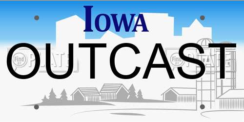 OUTCAST Iowa License Plate