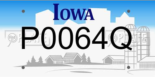 P0064Q Iowa License Plate