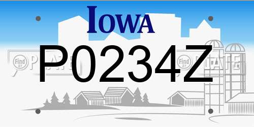P0234Z Iowa License Plate