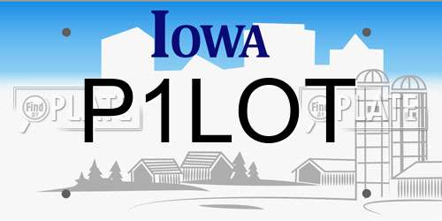 P1LOT Iowa License Plate