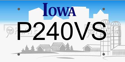 P240VS Iowa License Plate