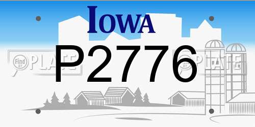 P2776 Iowa License Plate