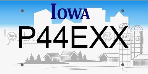 P44EXX Iowa License Plate
