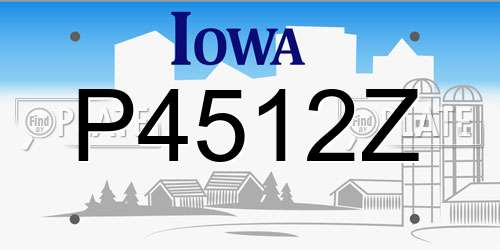 P4512Z Iowa License Plate