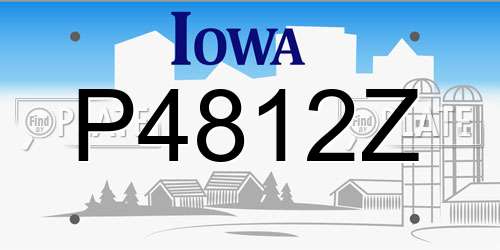 P4812Z Iowa License Plate
