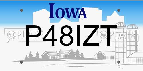 P48IZT Iowa License Plate