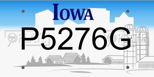 P5276G Iowa License Plate
