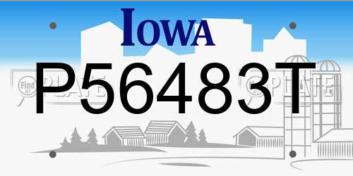 P56483T Iowa License Plate
