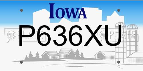 P636XU Iowa License Plate