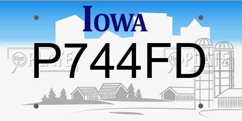 P744FD Iowa License Plate