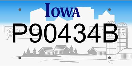 P90434B Iowa License Plate