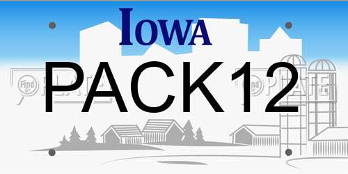 PACK12 Iowa License Plate