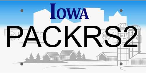 PACKRS2 Iowa License Plate