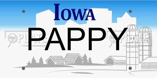 PAPPY Iowa License Plate